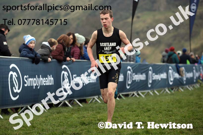 Inter District under-15 boys, 2018 Simplyhealth Great Edinburgh International XCountry. Photo: David T. Hewitson/Sports for All Pics